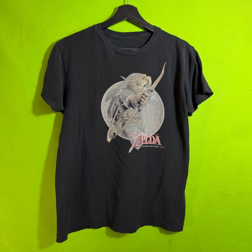 Nintendo Legend of Zelda Ocarina of Time 3D Link Graphic T-Shirt Black Mens M